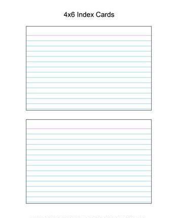 4x6 Index Card Template Sample