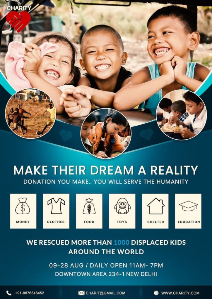 Free Editable Charity Flyer Template