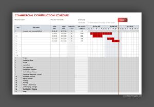 Free Editable Construction Schedule Template