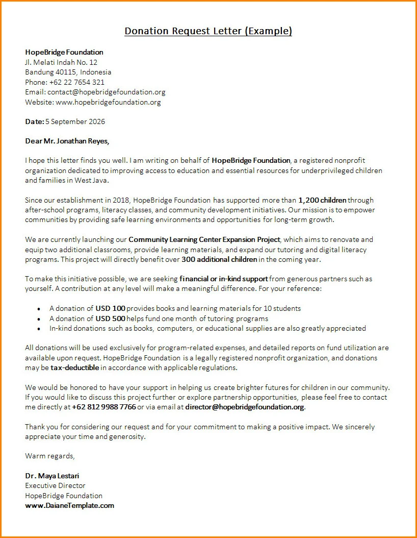 Donation Request Letter Template Donation Request Letter Template Word