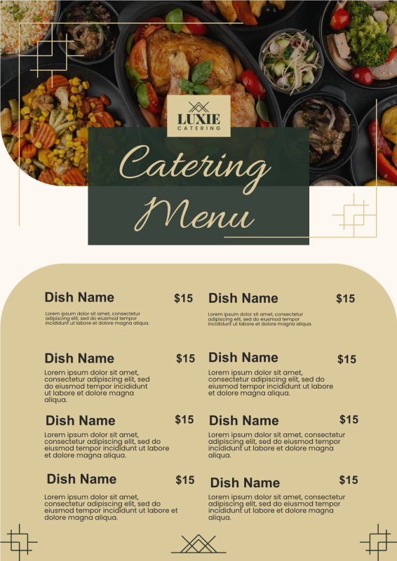 Example Catering Menu Template Example Catering Menu Template