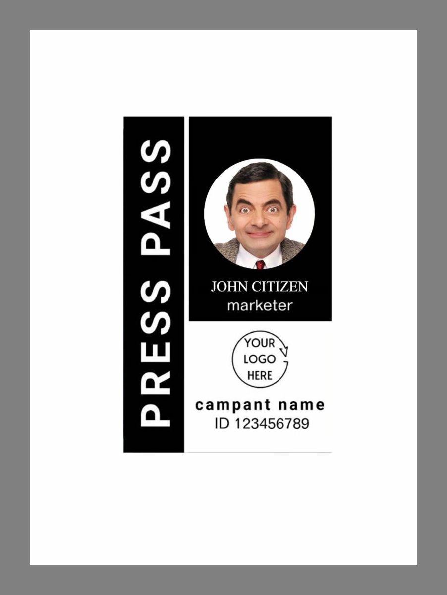 Example Press Pass Template Example Press Pass Template