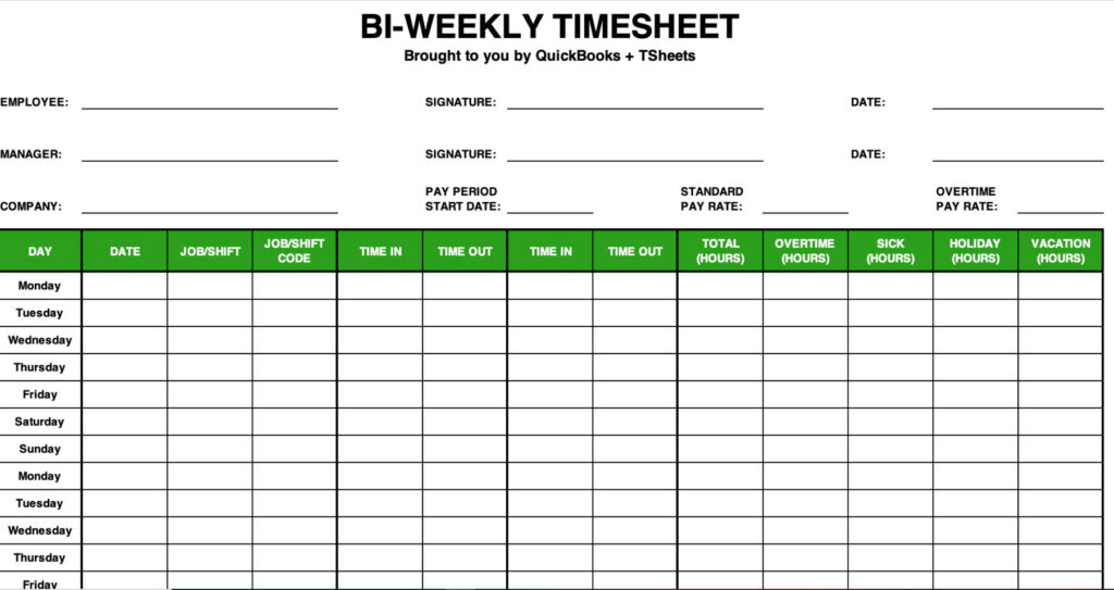 Timesheet Update Business Timesheet Template (Excel)