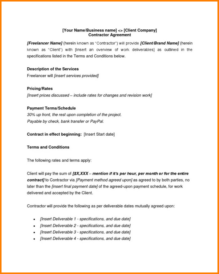 Example of Freelance Contract Template Example of Freelance Contract Template