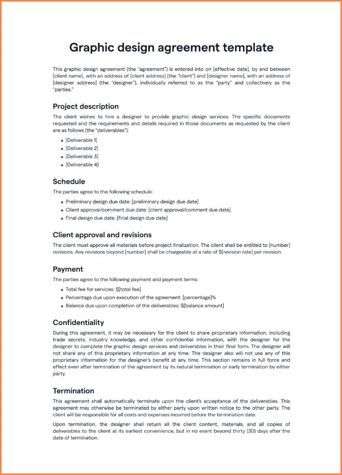 Example of Freelance Graphic Design Contract Template