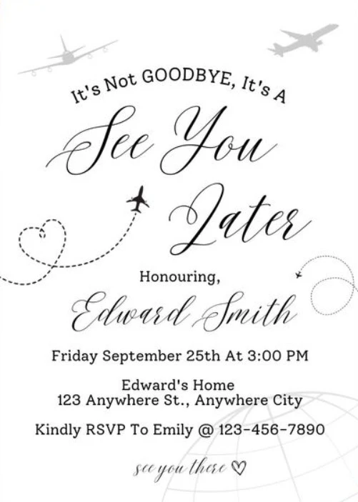 Example of Going-Away Party Invitation Template
