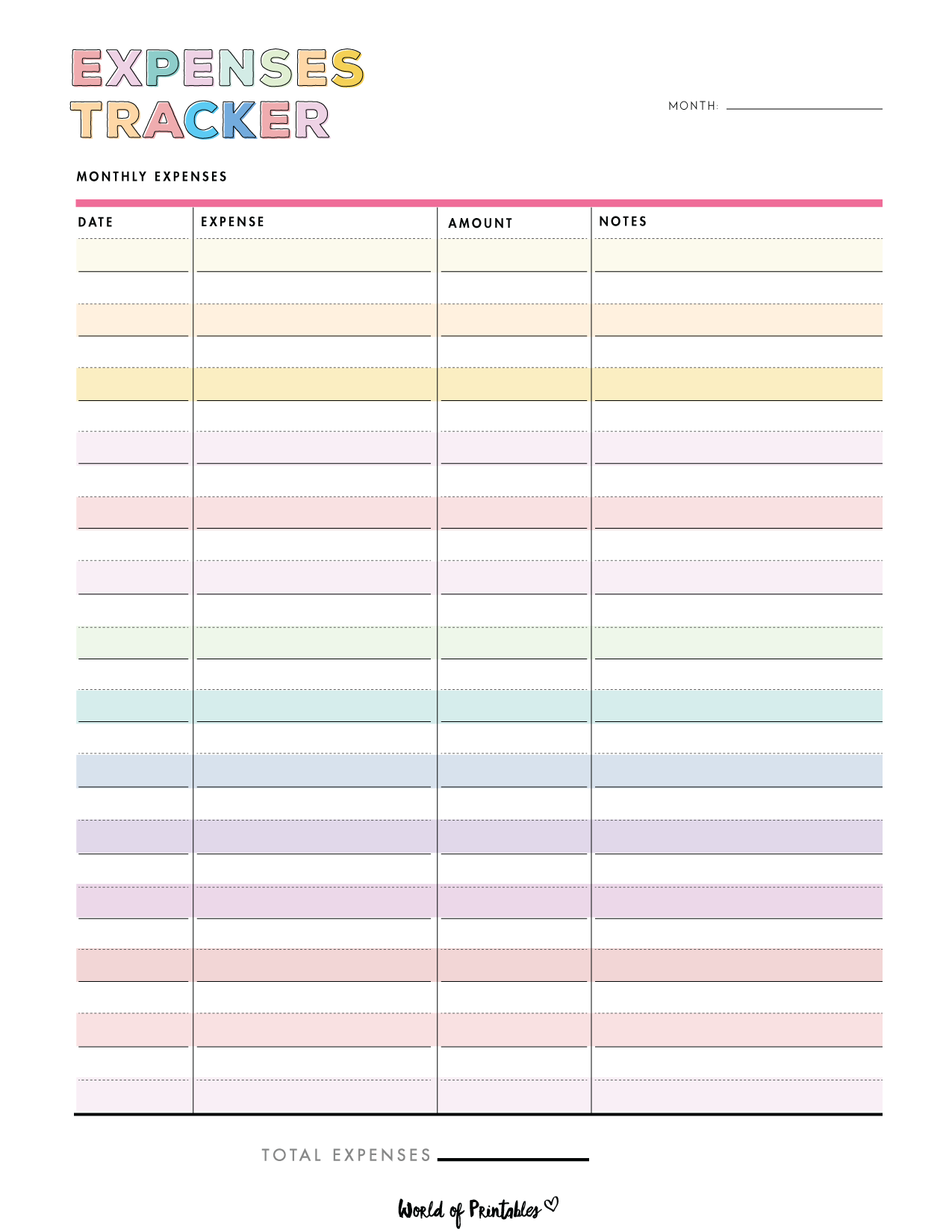 Expense Tracker Template