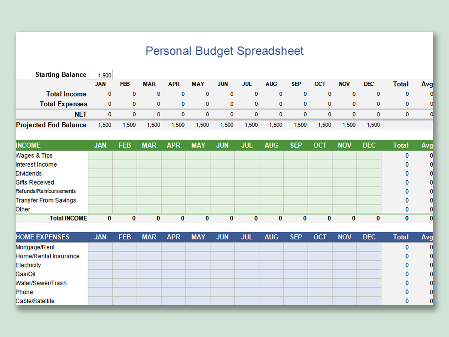 Financial Budget Template Financial Budget Template
