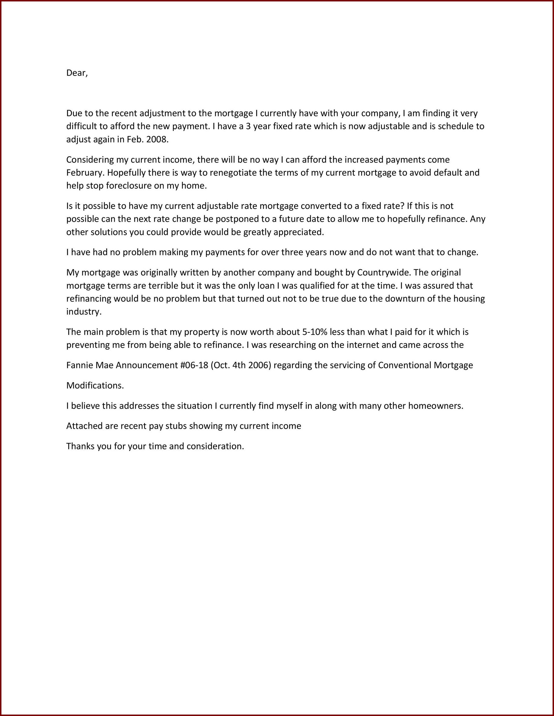 Financial Hardship Letter Template Financial Hardship Letter Template