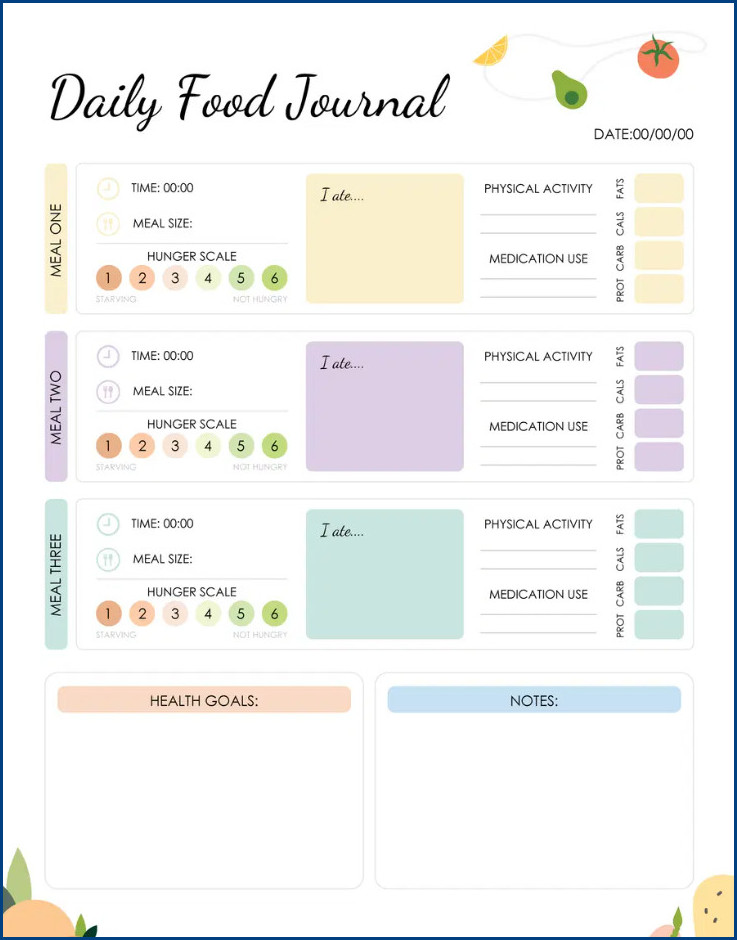 Food Journal Template