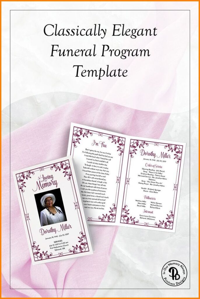 Funeral Program Template