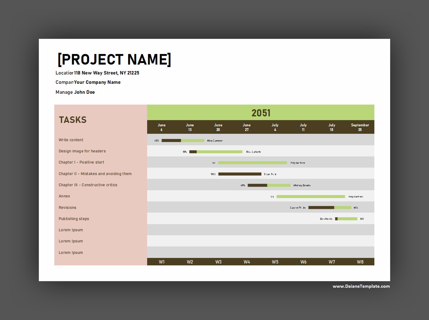 Gantt Chart Template