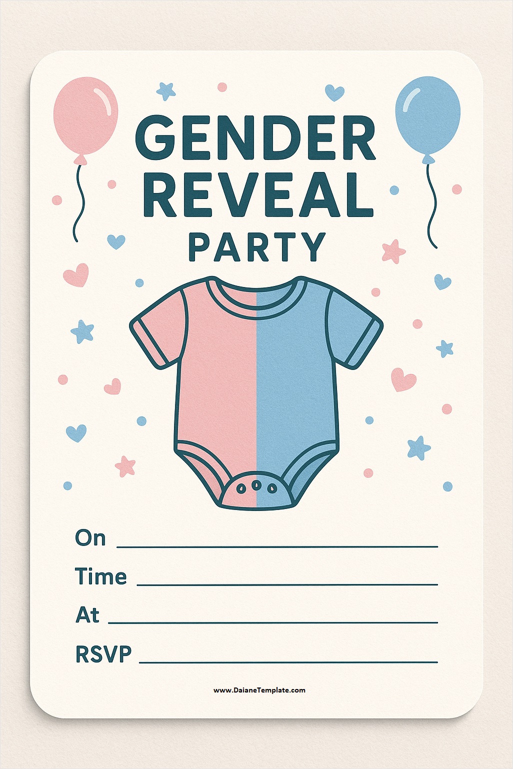 Gender Reveal Party Invitation Template Gender Reveal Party Invitation Template