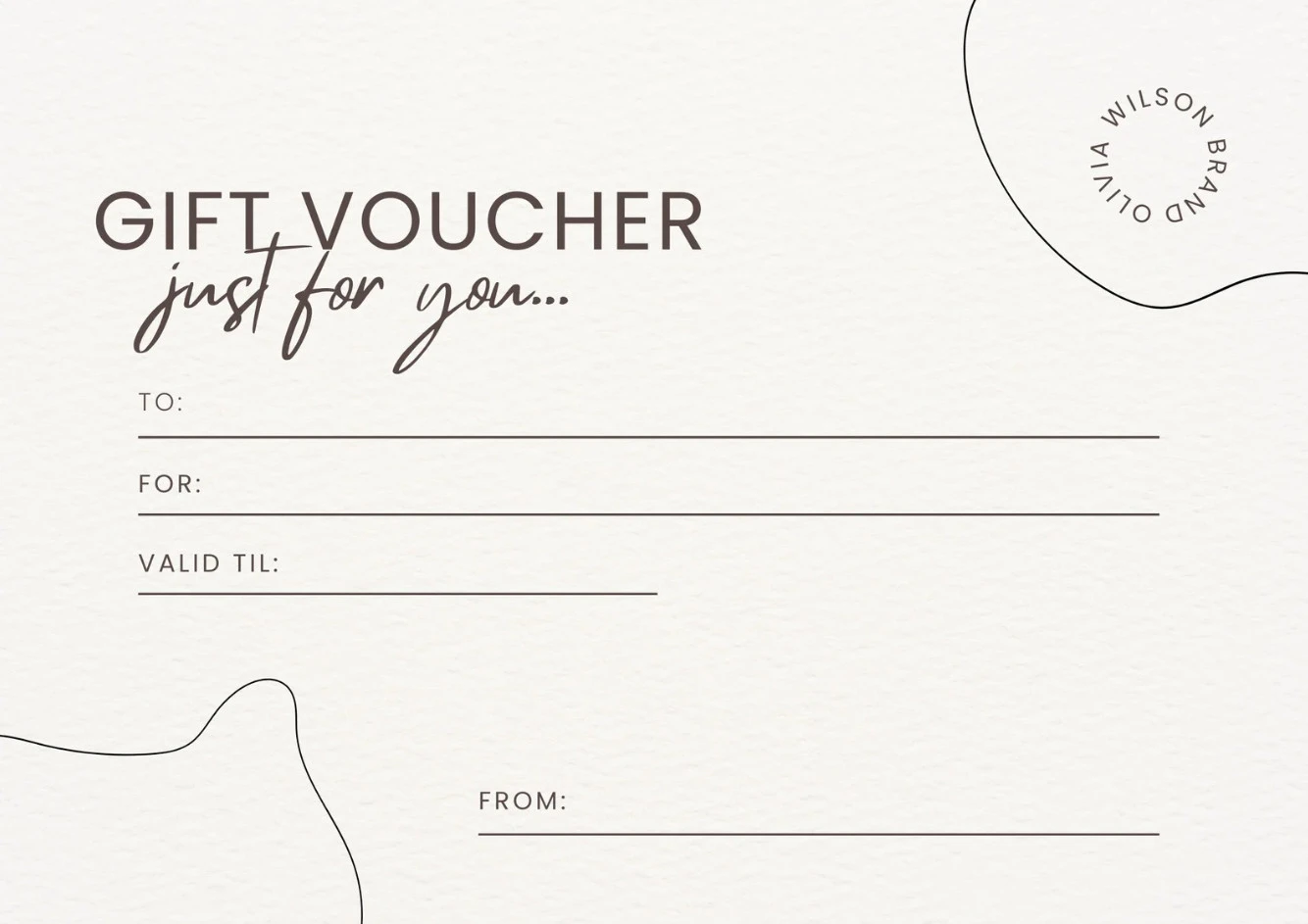 Gift Card Template Example