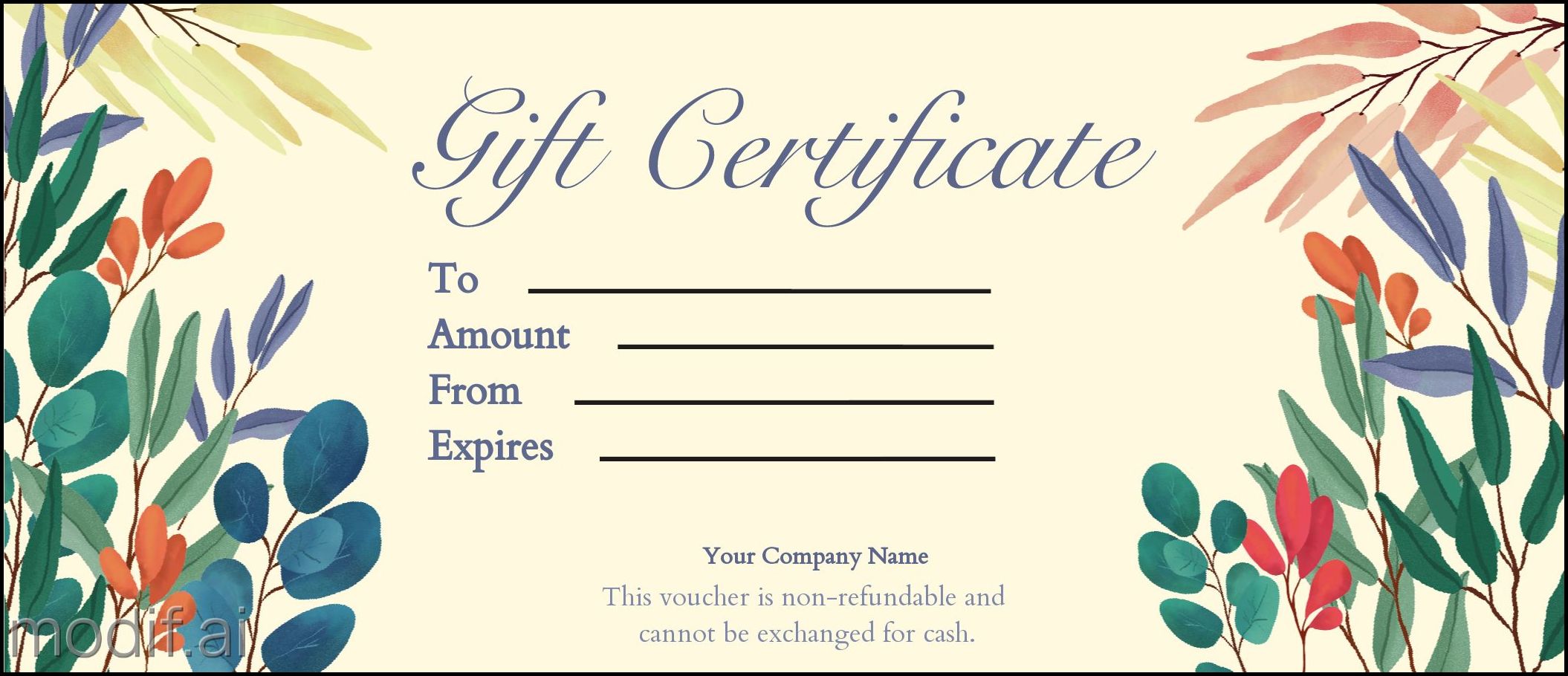 Gift Certificate Template Gift Certificate Template
