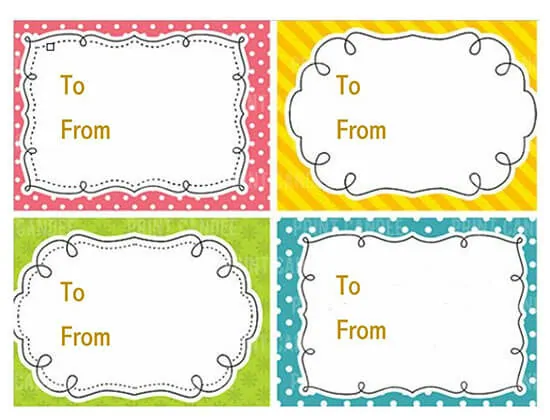 Gift Tag Template Sample