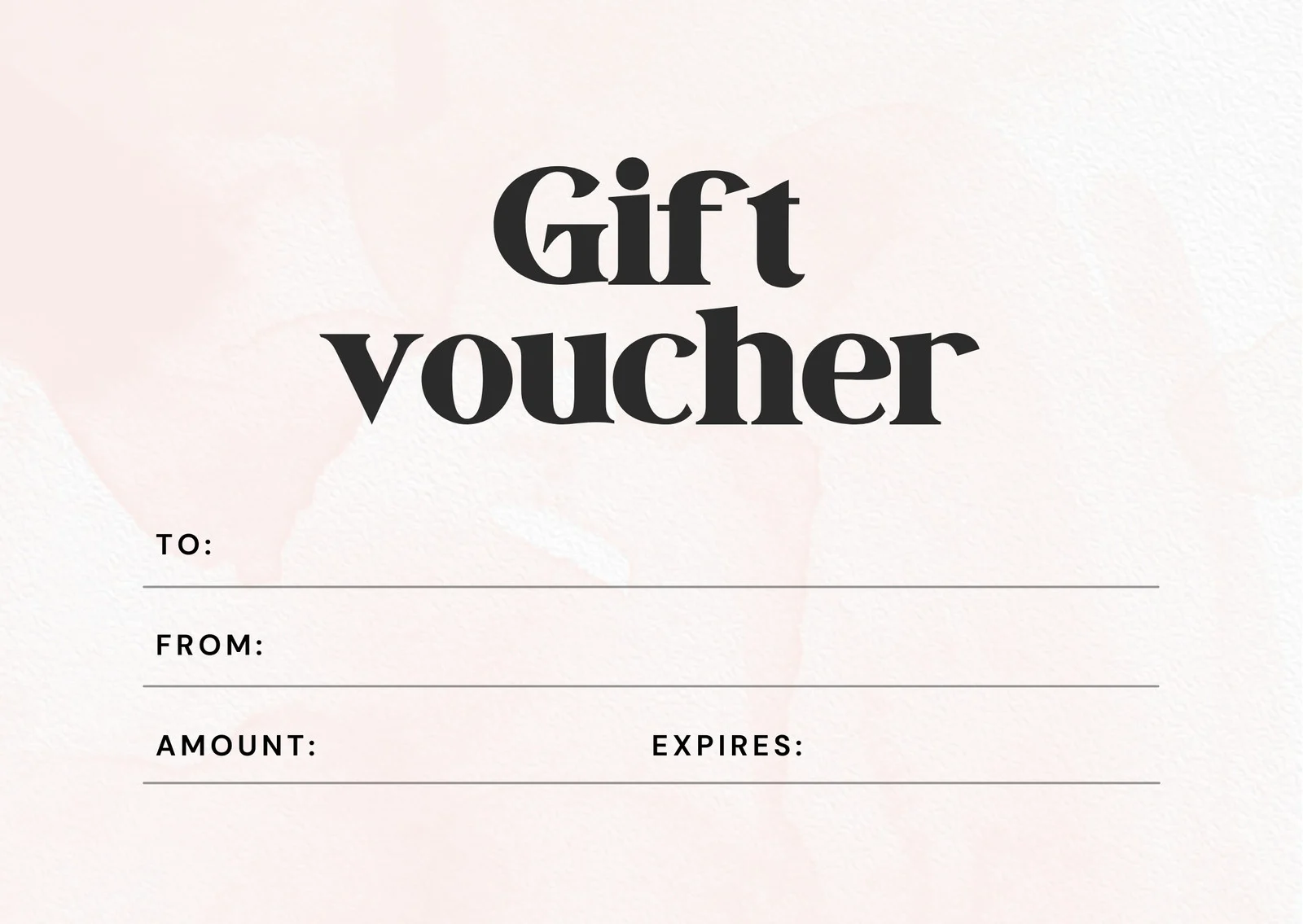 Gift Voucher Template Sample