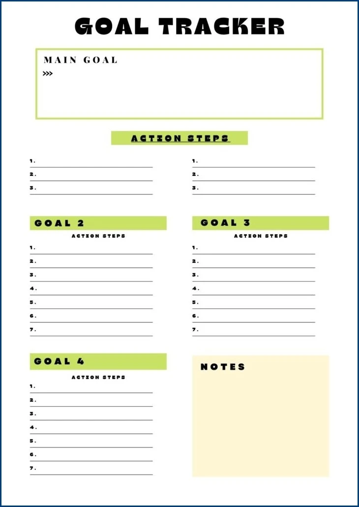 Goal Tracker Template