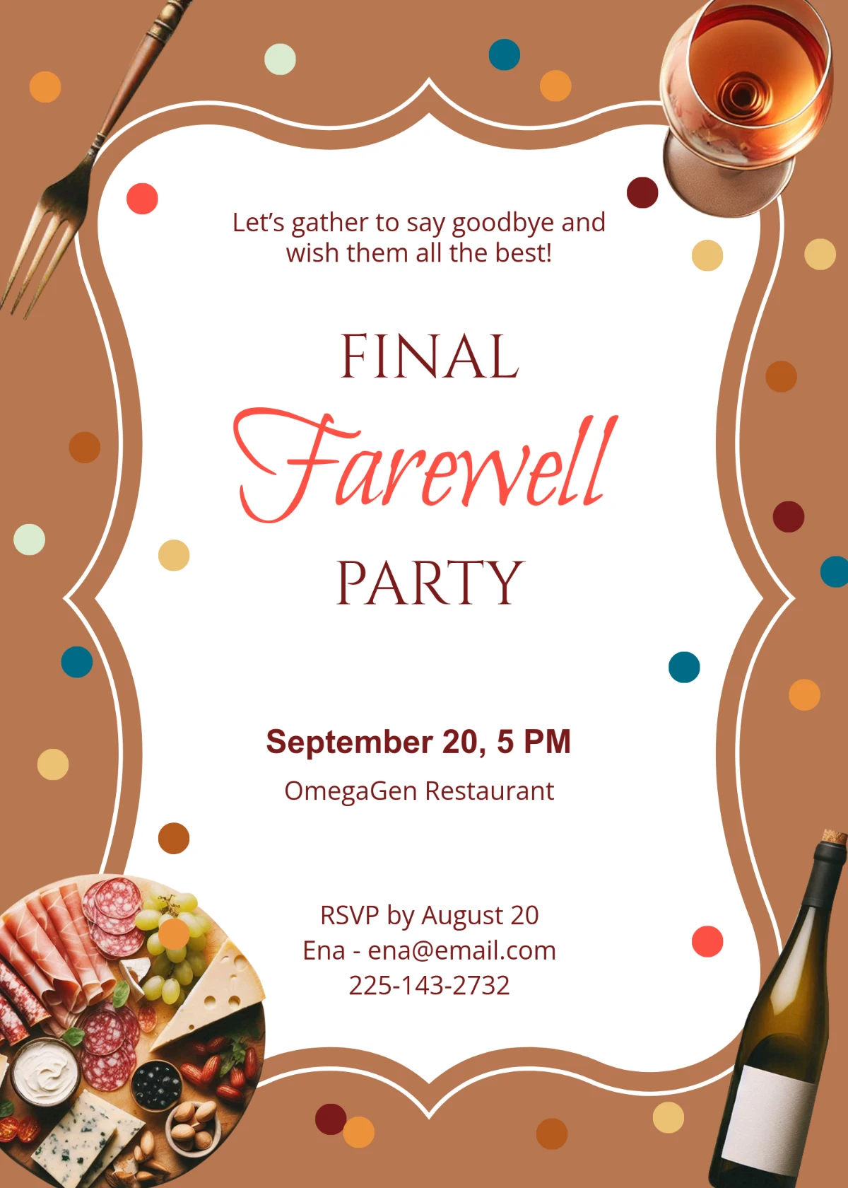 Going-Away Party Invitation Template