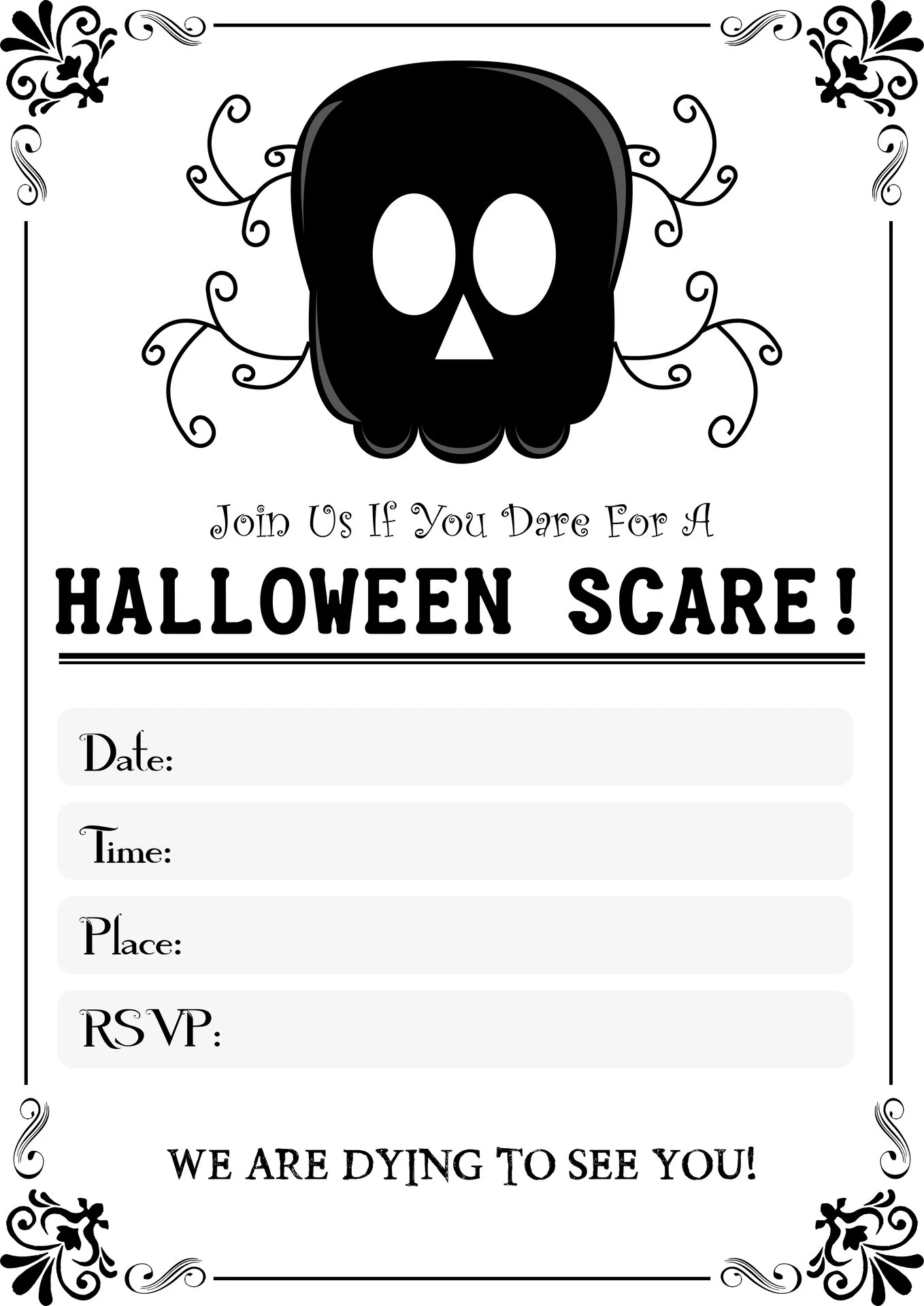 Halloween Party Invitation Template Example
