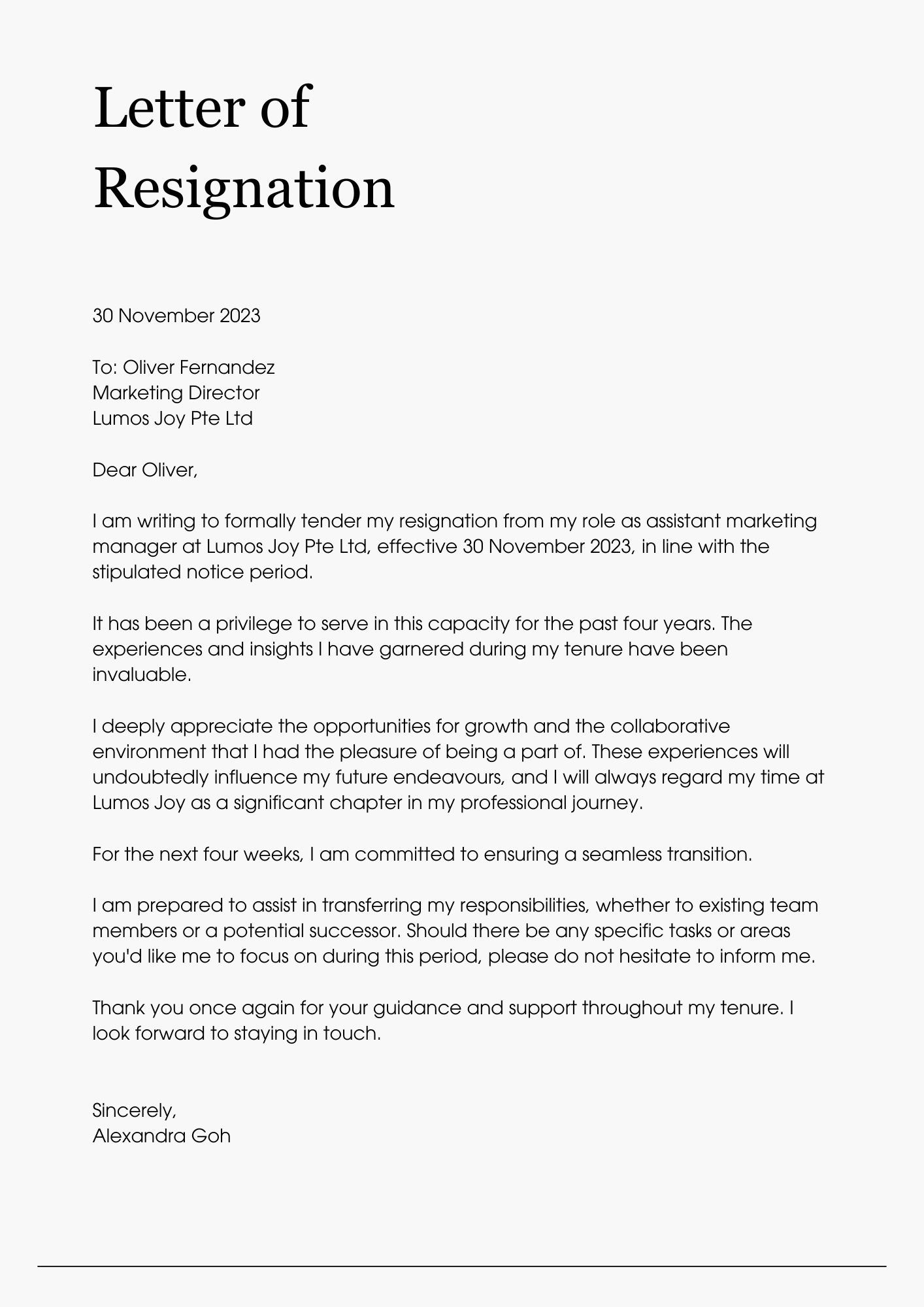 Job Resignation Letter Sample Job Resignation Letter Sample