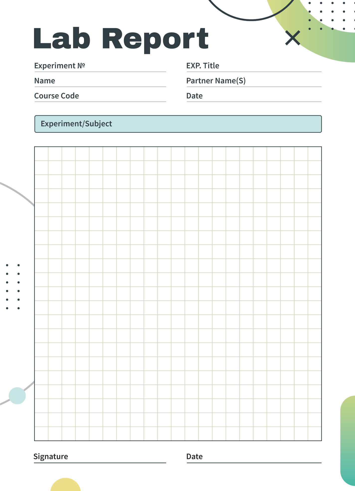 Lab Report Template Example Lab Report Template Example