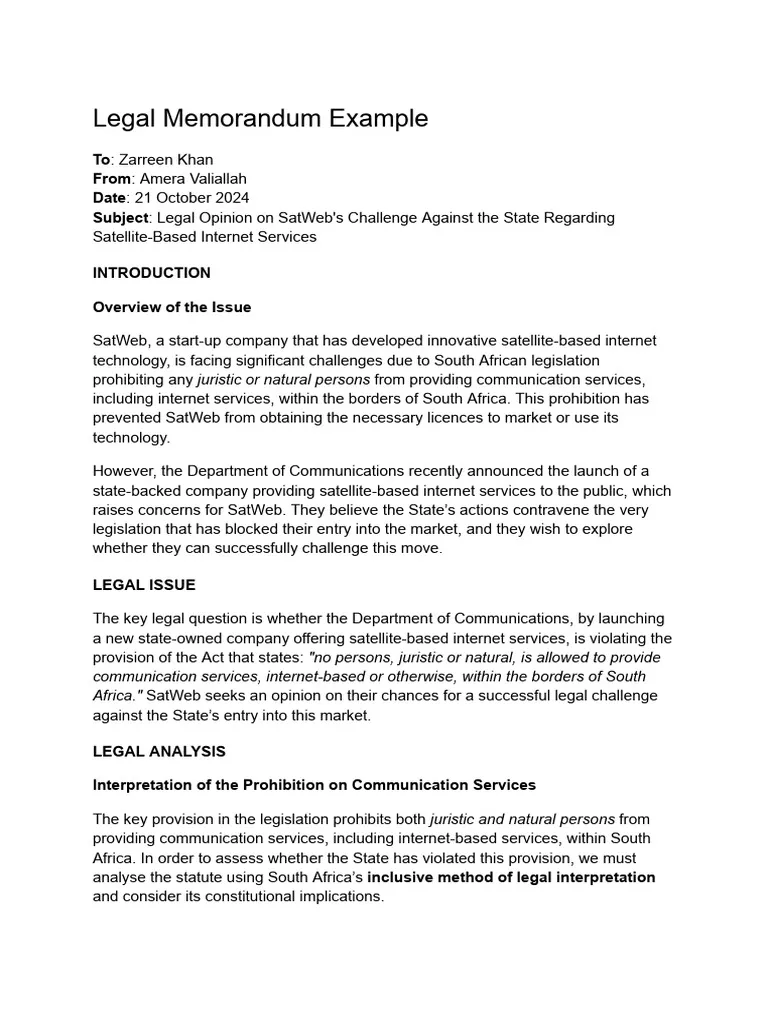 Legal Memo Template Sample Legal Memo Template Sample