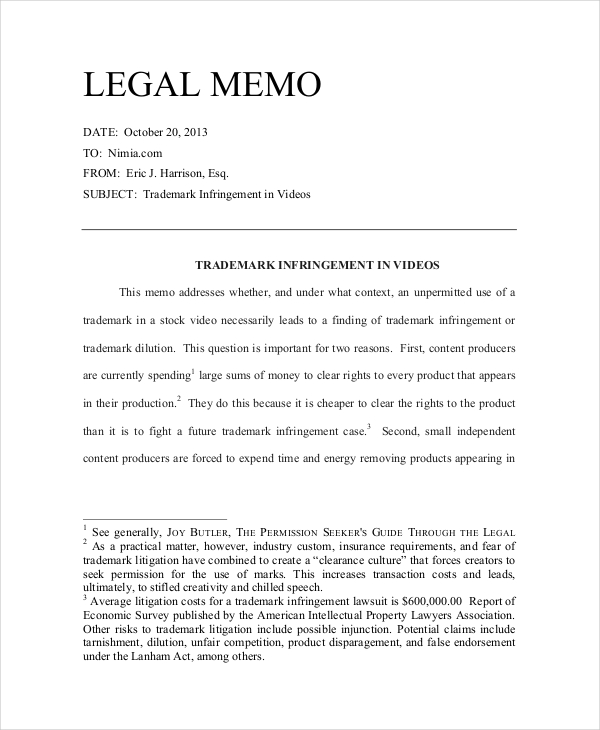 Legal Memo Template Legal Memo Template