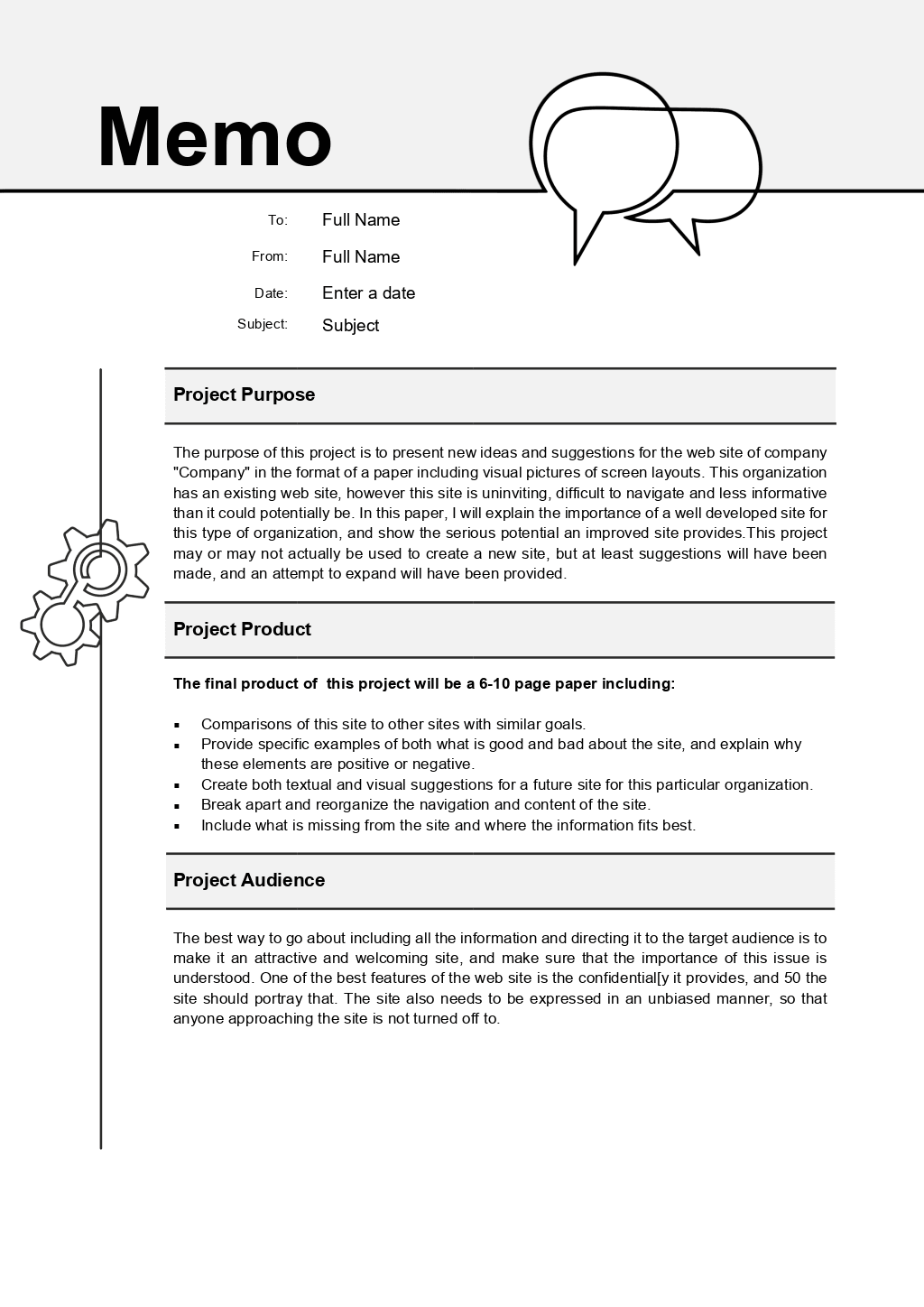 Memorandum Template Example Memorandum Template Example