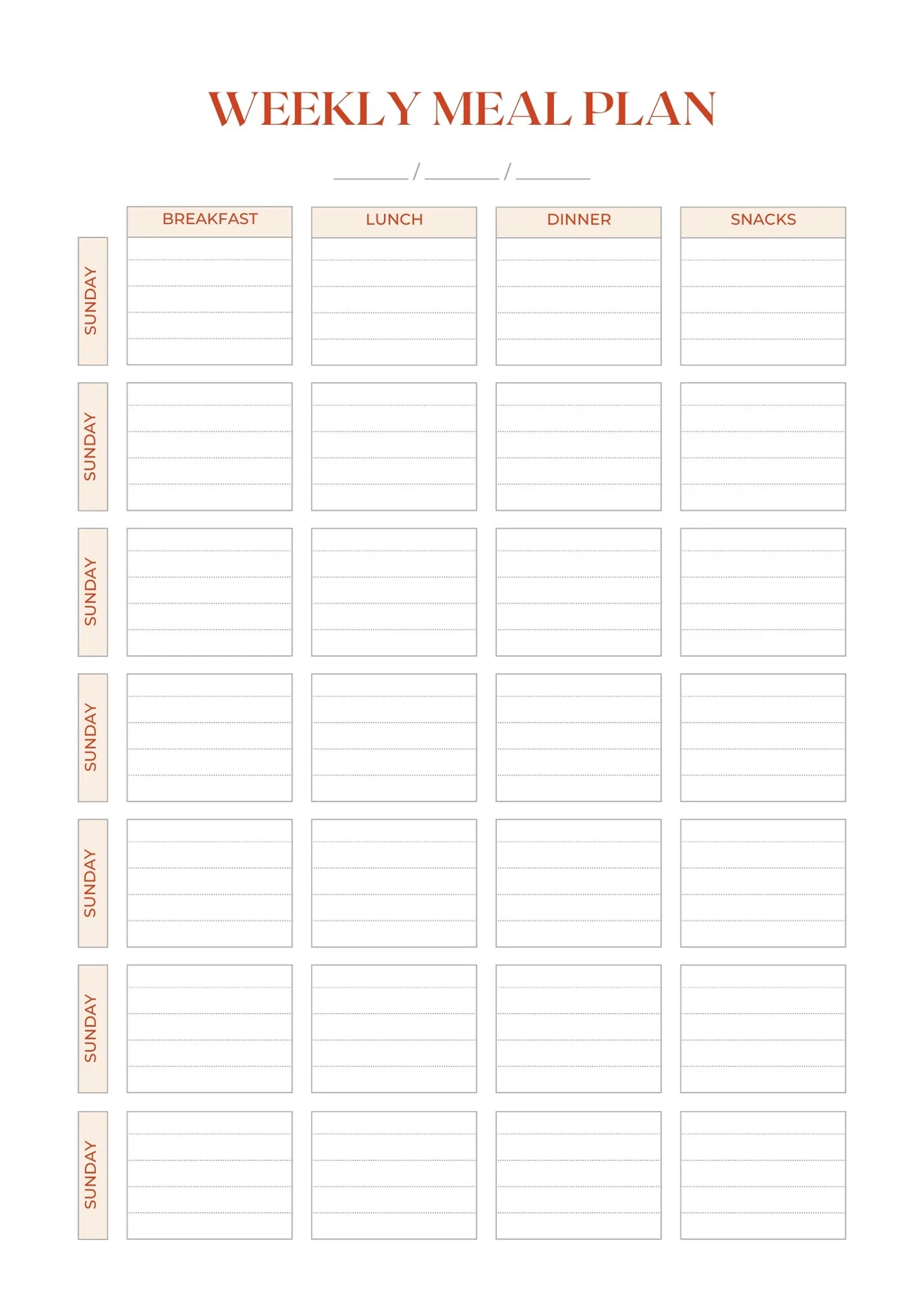 Menu Planner Template Sample Menu Planner Template Sample