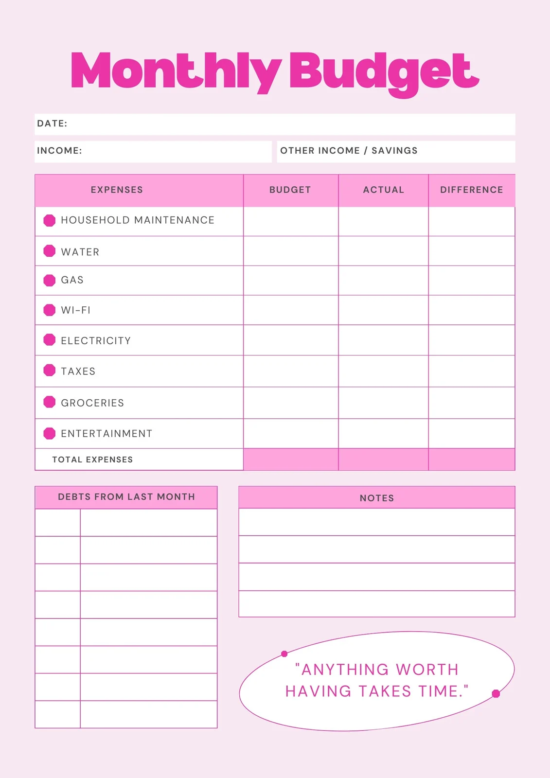 Money Management Worksheet Template Example Money Management Worksheet Template Example