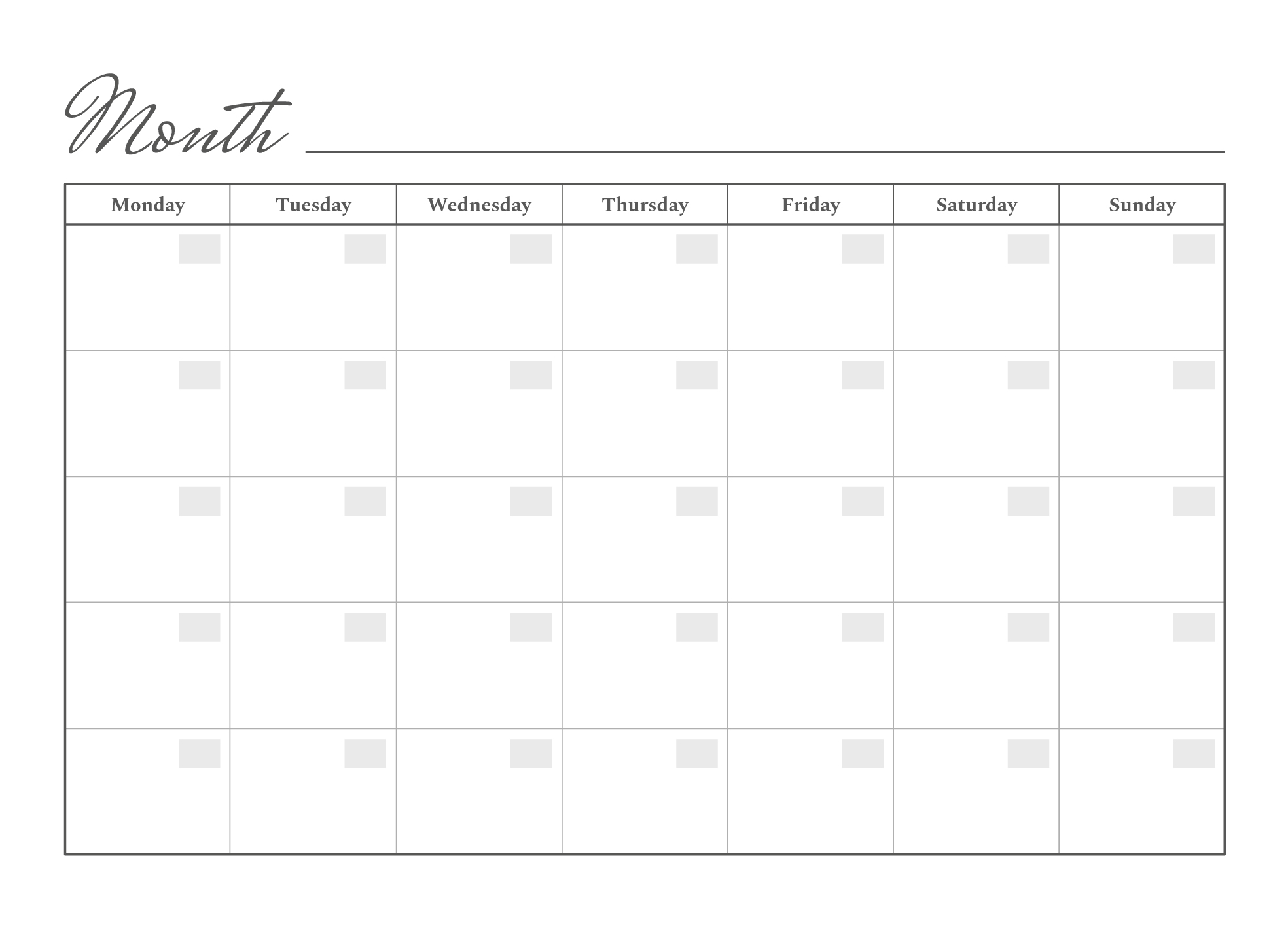 Monthly Schedule Template Monthly Schedule Template