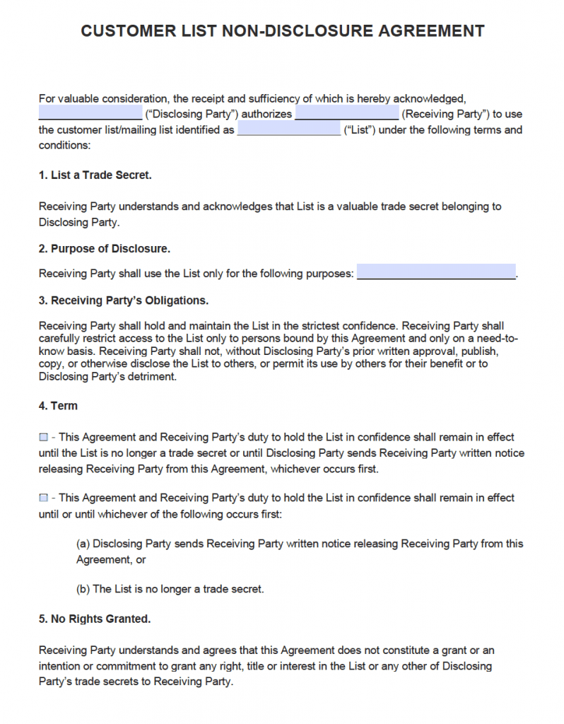 Non-disclosure Agreement Template for Employees Sample Non-disclosure Agreement Template for Employees Sample