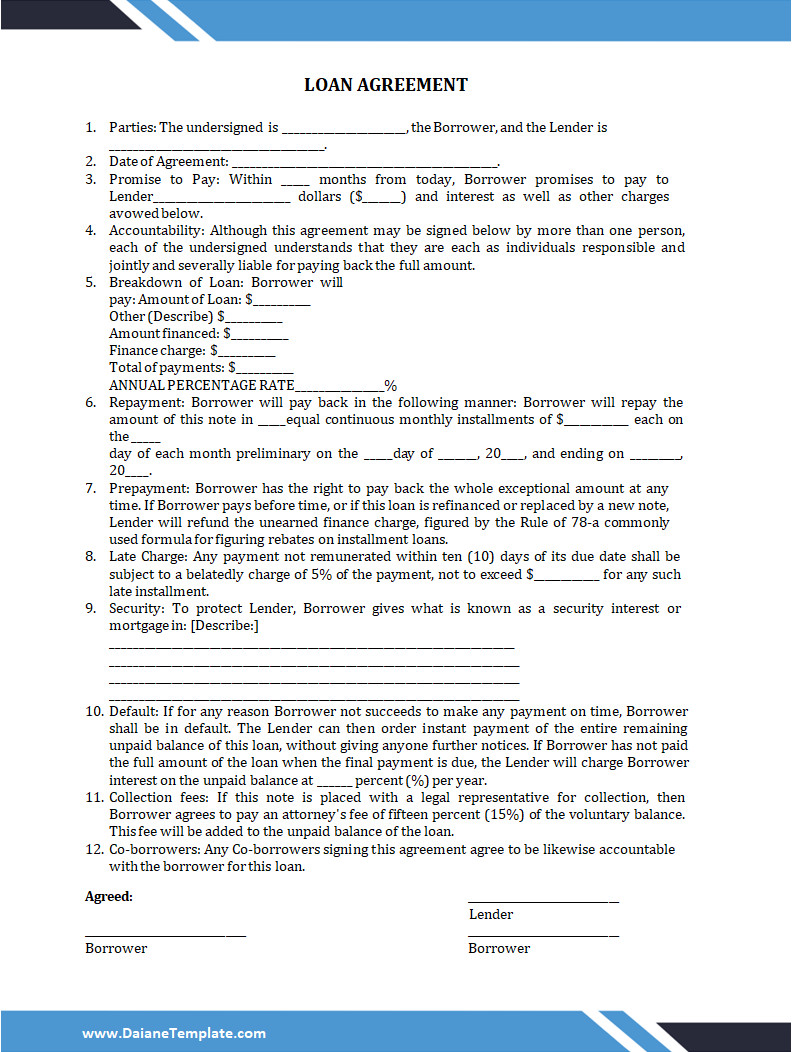 Personal Debt Agreement Template Free Personal Debt Agreement Template
