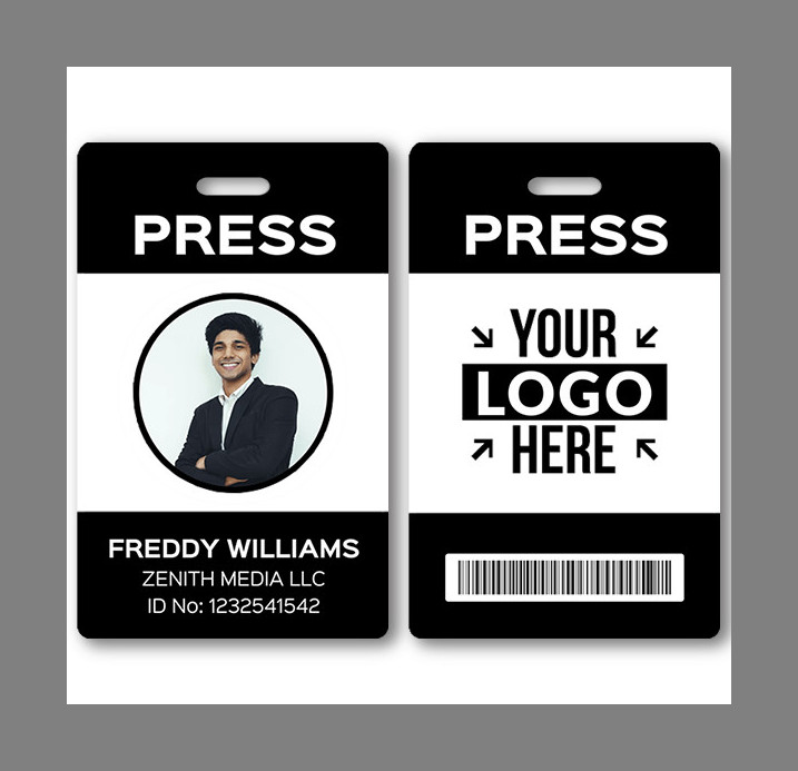Press Pass Template Example Press Pass Template Example