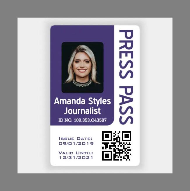Press Pass Template Sample Press Pass Template Sample