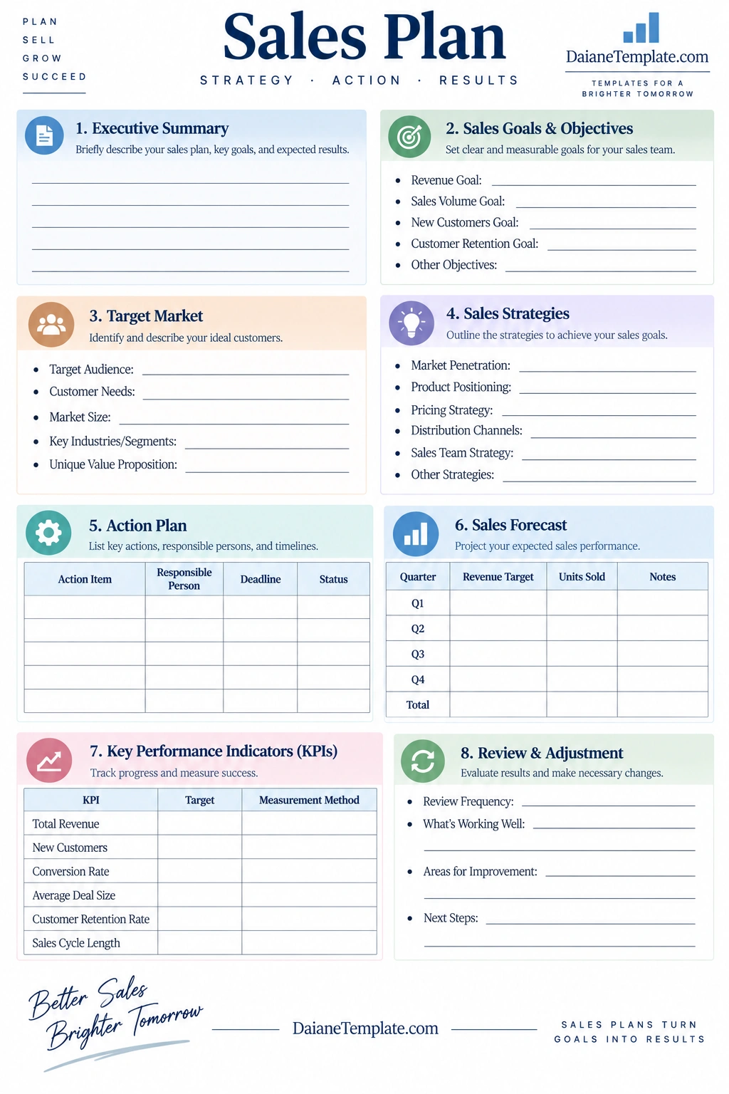 Sales Plan Template Sales Plan Template