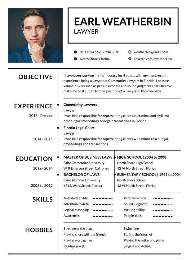 Sample Lawyer Resume Template Sample Lawyer Resume Template