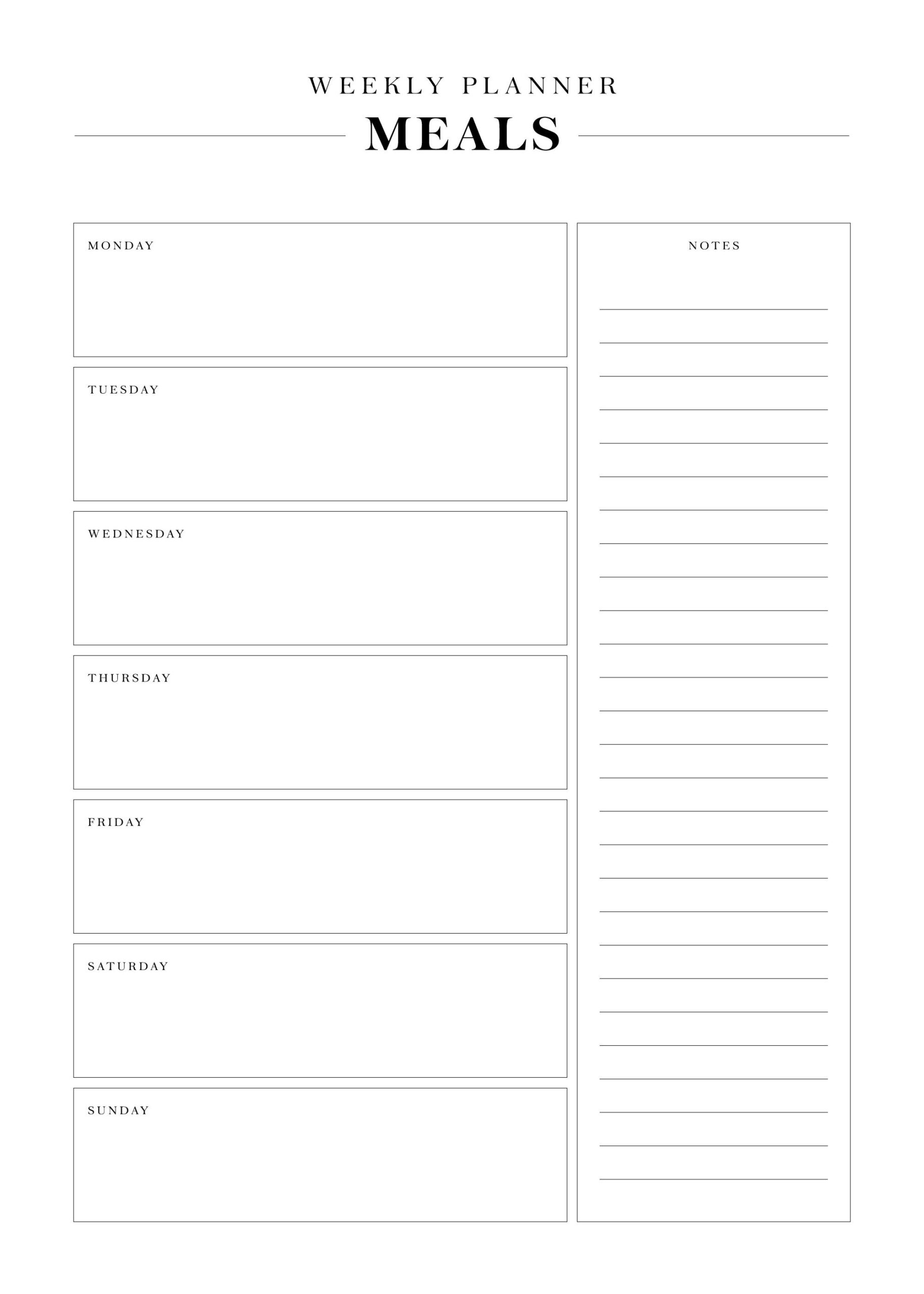 Sample Menu Planner Template Sample Menu Planner Template