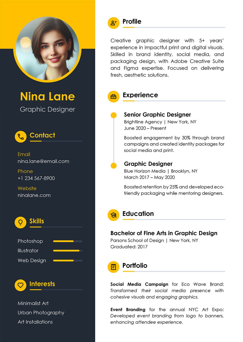 Sample Modern Resume Template Sample Modern Resume Template