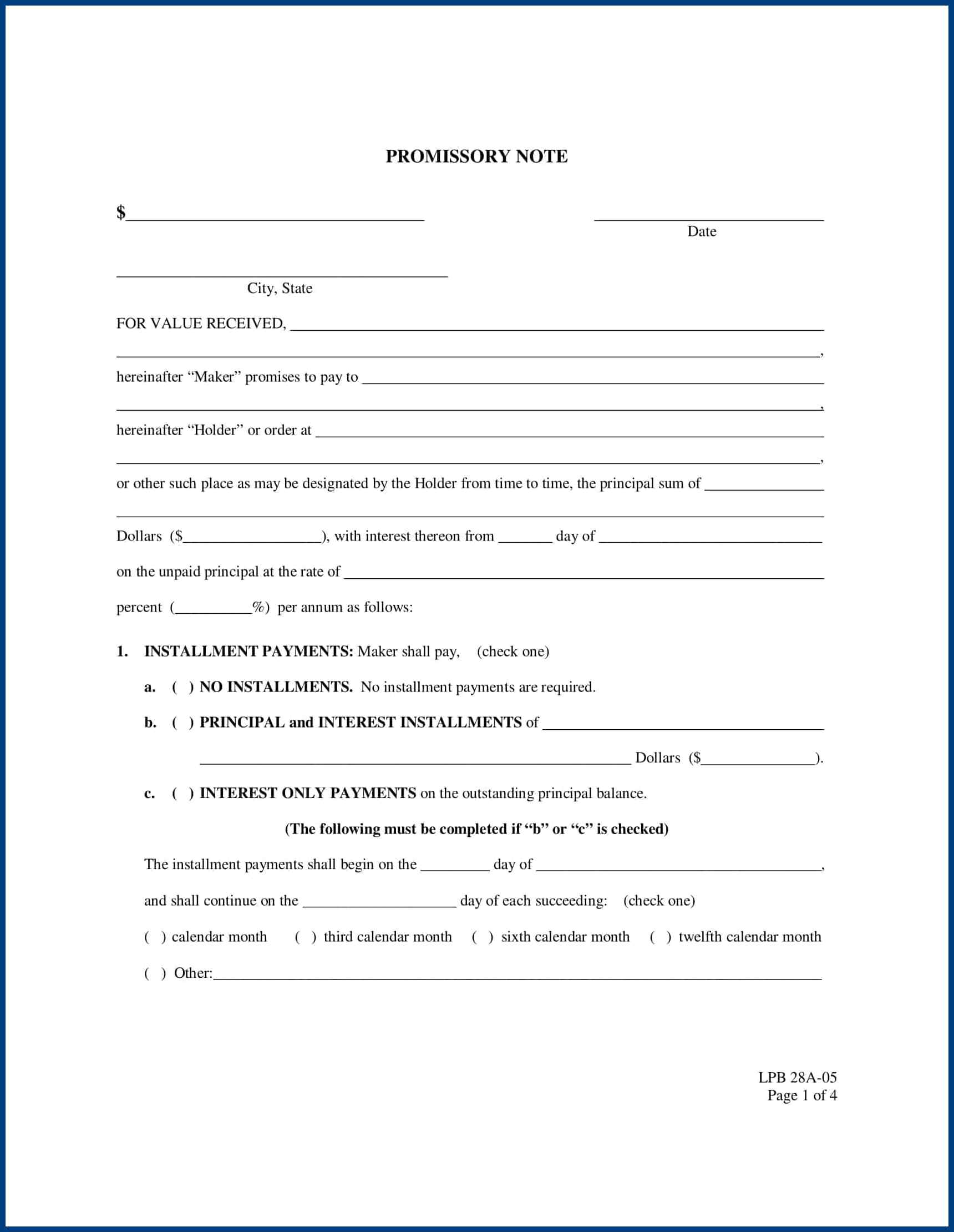 Sample Promissory Agreement Template Sample Promissory Agreement Template