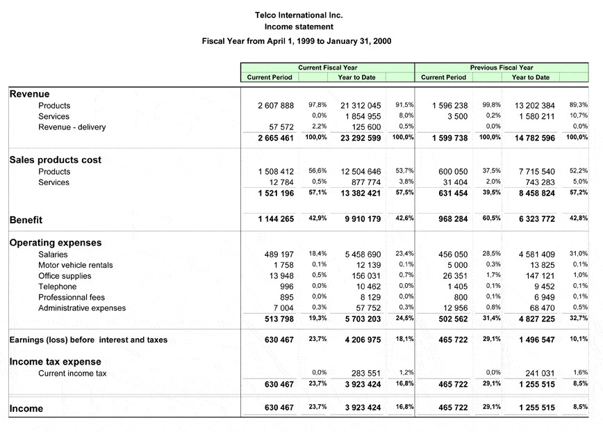 Sample of Financial Report Template Sample of Financial Report Template