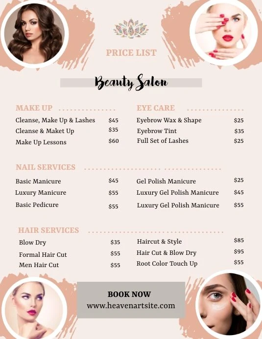Sample of Hair Salon Price List Template