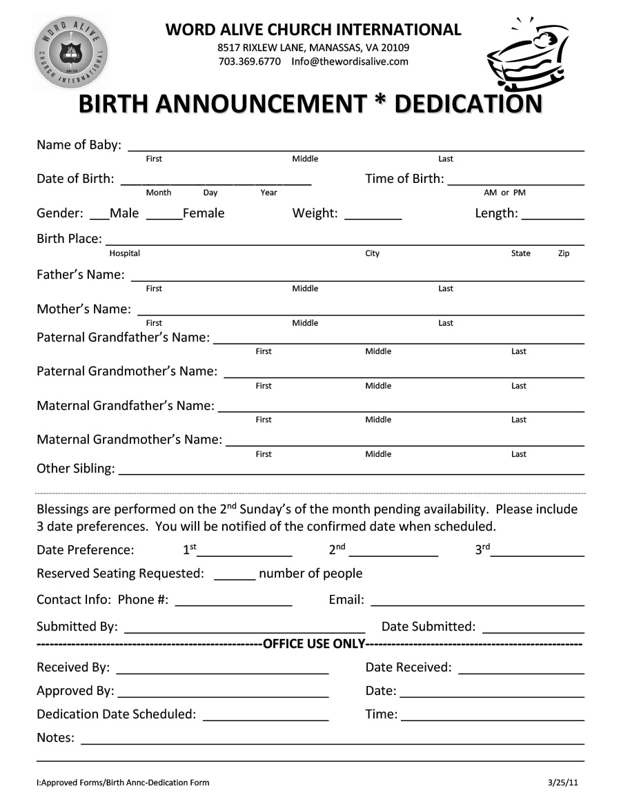 birth announcement template 36 birth announcement template 36