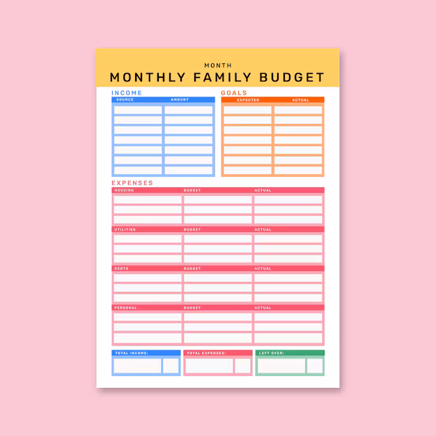 budgeting for large families template budgeting for large families template