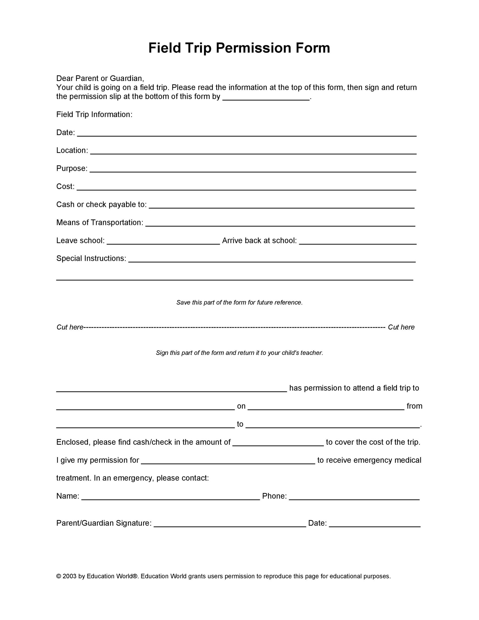 editable field trip permission slip editable field trip permission slip
