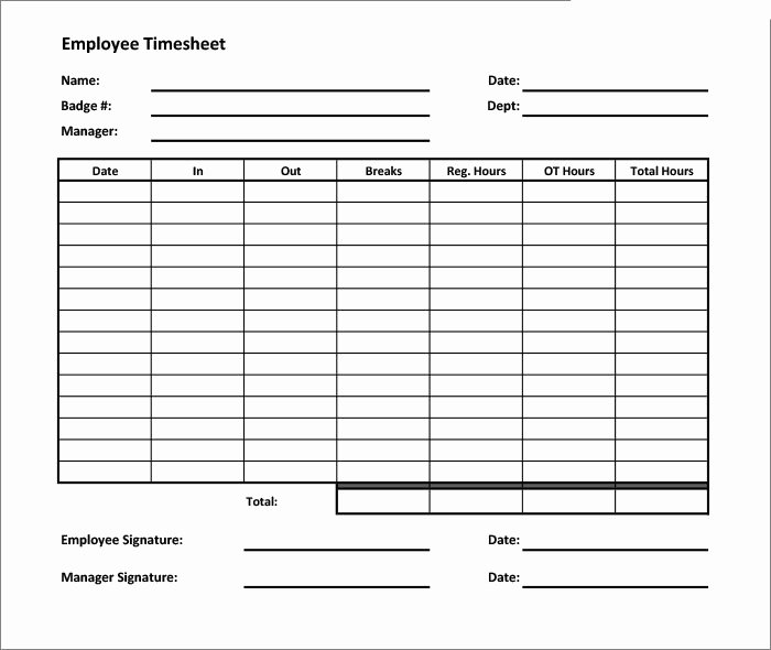 employee time card template excel employee time card template excel