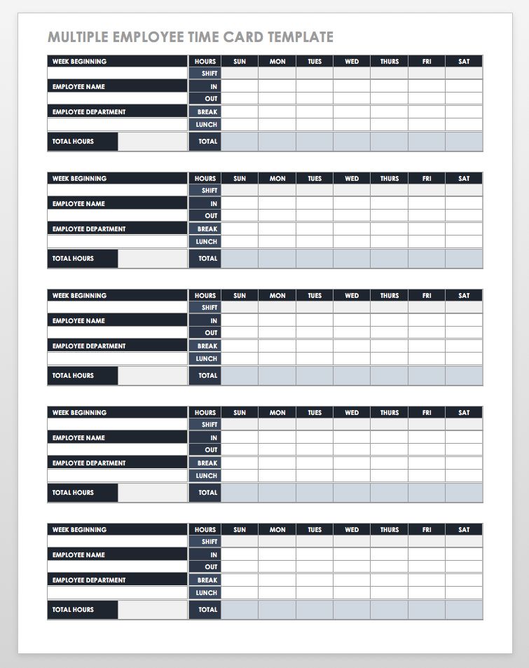employee time cards printable free employee time cards printable free