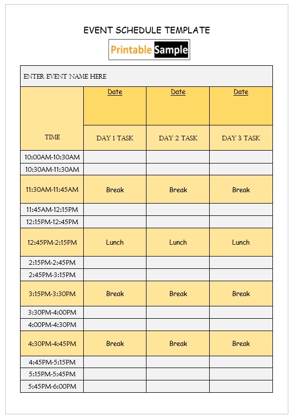 event planner template event planner template