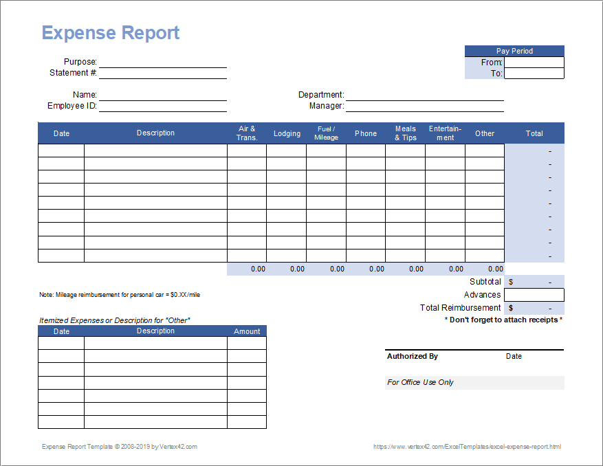 expense report template excel expense report template excel
